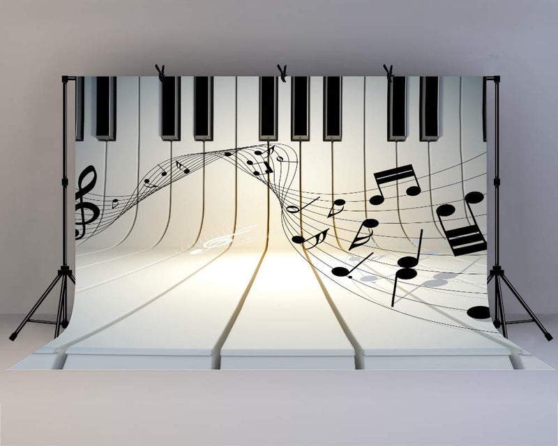 LYLYCTY 10x7ft Photography Background for Music Note Theme Backdrop Church Event School Party Supplies Baby Shower Bridal Wedding Newborn Birthday Party Cake Table Banner LY278 - Image 1